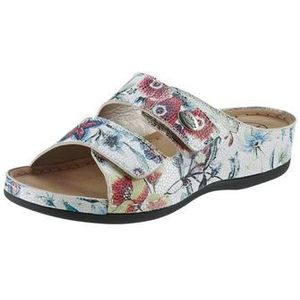 Dames Slippers in wit gebloemd