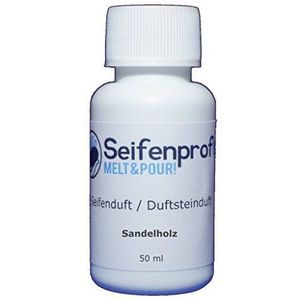 Seifenprofis 50 ml zeepgeur (sandelhout), geurolie voor het maken van zeep, 100% veganistisch, biologische badbommen, kaarsgeur, kamergeur, zeepgieten