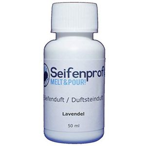 Seifenprofis 50 ml zeepgeur (lavendel), geurolie voor het maken van zeep, 100% veganistisch, biologische badbommen, kaarsgeur, kamergeur, zeepgieten