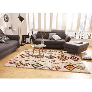 Bohemian vloerkleed Boho Geometric - crème 200x290 cm