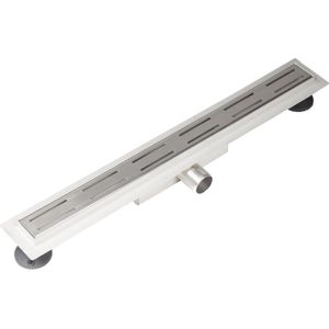 Brauer Douchegoot 60cm - Small met Standaard Rooster - Vloerflens - Geborsteld RVS