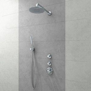 Brauer Chrome Edition inbouw doucheset gebogen muurarm en staafhanddouche 20 chroom