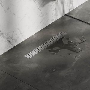 BRAUER DOUCHEGOOT 60X7X6.7CM ONDIEP MET ZIJUITLOOP RVS