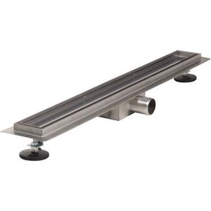 Brauer douchegoot 160x7cm met multifunctioneel rooster en flens RVS geborsteld