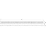 Douchegootrooster brauer stangrid zwart standaard tbv douchegoot std/w/ps 140x7 cm