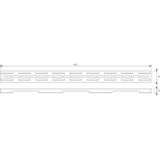 Douchegootrooster brauer stangrid zwart standaard tbv douchegoot std/w/ps 90x7 cm