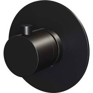 Brauer Black Edition inbouwthermostaat - inbouwdeel - 1 gladde knop - mat zwart