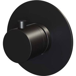 Brauer Black Edition inbouwthermostaat - inbouwdeel - 1 gladde knop - mat zwart 5-S-018RR