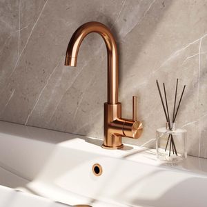 Brauer Copper Edition Wastafelkraan Hoog - Hendel 1 - Geborsteld Koper PVD