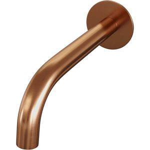 Uitloop brauer gebogen incl rozet 65mm pvd-coating koper