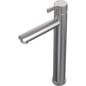 Wastafelmengkraan Brauer Brushed Edition Coldstart Opbouw Hoog Halfronde Hendel Geborsteld RVS PVD
