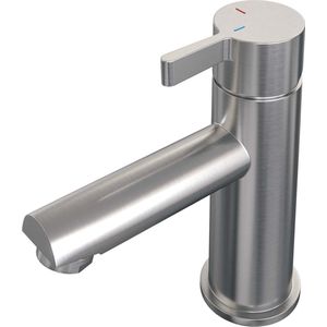 Brauer Brushed - Edition Wastafelmengkraan opbouw - laag - model E PVD - geborsteld RVS 5-NG-001-HD1