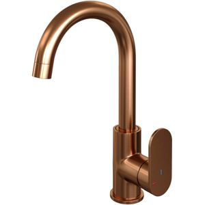 Brauer Copper Edition Wastafelmengkraan opbouw - hoog - draaibaar - ronde uitloop - model C - PVD - geborsteld koper 5-GK-003-R1