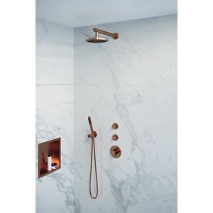 Thermostatisch inbouwdoucheset brauer copper 20 cm hoofddouche wandarm staafhanddouche koper