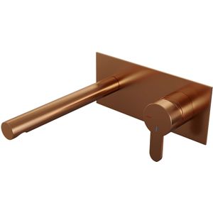 Brauer Copper Edition wastafelkraan inbouw ColdStart met inbouwdeel type S4 greep geborsteld koper PVD