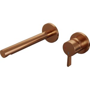 Brauer Copper Edition Inbouw Wastafelkraan Rechte Uitloop Model E Koper Geborsteld