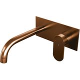 Brauer Copper Edition inbouw wastafelmengkraan brede hendel 20x9 koper Gebogen