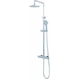 Thermostatisch inbouwdoucheset brauer chrome 20 cm hoofddouche wandarm 3 standen handdouche op glijstang chroom