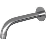 Uitloop gebogen brauer chrome edition met ronde 3mm rozet chroom
