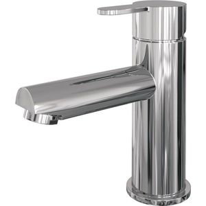 Wastafelmengkraan Brauer Chrome Edition Coldstart Opbouw Laag Korte Platte Hendel Chroom