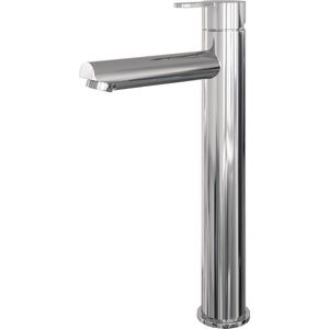 Wastafelmengkraan brauer chrome edition coldstart opbouw hoog korte platte hendel chroom