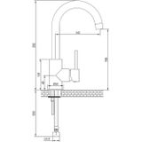 Brauer Chrome Edition Wastafelmengkraan opbouw - hoog - draaibaar - ronde uitloop - model b - chroom 5-CE-003-R2