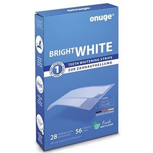 Onuge Bright White Teeth Whitening Strips – bleekstrips voor tandbleken – zonder peroxide – 56 strips voor 28 dagen