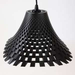 Tagwerk Design-hanglamp Flechtwerk in trechtervorm