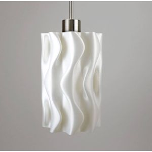 Tagwerk Hanglamp Amöbe, 3D-geprint, wit