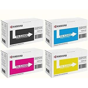 4x TK-5240 Kyocera originele toner Ecosys M5526cdn M5526cdw P5026cdn P5026cdw - incl. Tonerliga touchpen balpen