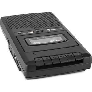 auna - RQ-132USB - Draagbare Cassetterecorder - Zwart - Micro USB