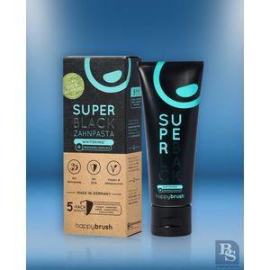 Happy Brush SuperBlack Tandpasta - Zonder Microplastic - Vegan - Glutenvrij - 75 ml
