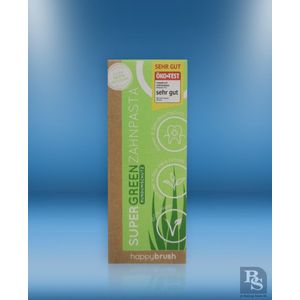 Happybrush SuperGreen tandpasta - 75 ml - Anti-tandplaktandpasta - Met groene thee extract en aloë vera - Happy Brush Super Green tandpasta - Vegan