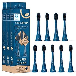 happybrush® Set van 3 duurzame opzetborstels voor elektrische akoestische tandenborstel Eco VIBE 3 - Ocean