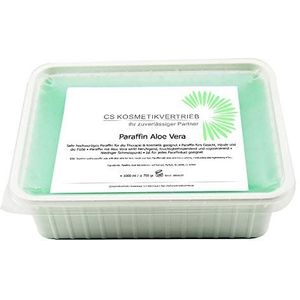 CS-cosmeticaverstributie paraffinewas met aloë vera, 1000 ml / 750 g, huidvriendelijk en veganistisch, verzorgt handen en voeten, gladmakend en ontslakkend