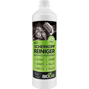 BIOLAB Navulverpakking met biologische reinigingsvloeistof voor scheerhoofd (1000 ml) voor Clean & Renew, compatibel met Braun Series, Philips reinigingspatroon en reinigingsstation