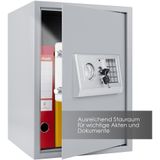Elektronischer Safe Tresor Geldschrank Wandtresor Wandsafe 50x35x34 Silber - Kesser