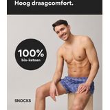 SNOCKS Boxershorts  blauw / lichtrood / wit