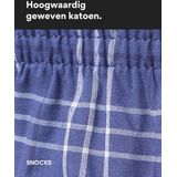 SNOCKS Boxershorts  blauw / lichtrood / wit