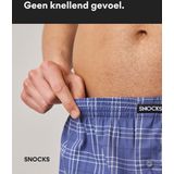 SNOCKS Boxershorts  blauw / lichtrood / wit