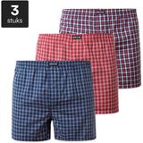 SNOCKS Boxershorts  blauw / lichtrood / wit