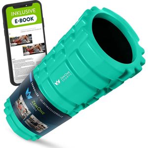 Zen Roller Premium fasciarol, voor triggerpointmassage, inclusief ebook en openingsposter (mogelijk niet verkrijgbaar in Nederland), groot