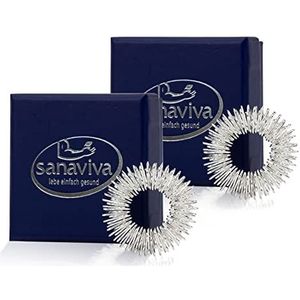 sanaviva® Acupressuurring ter bevordering van de bloedstroom, met handleiding (mogelijk niet beschikbaar in het Nederlands), praktische vingermassagering, Ying Yang energiering, acupressuurring