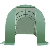 Foliekas In Tunnelvorm met 6 Ramen 343x200x200cm - Groen