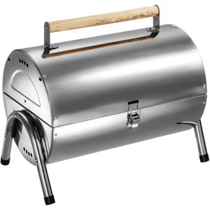 tectake® Klappgrill, mit Doppel-Grillfläche, geringes Gewicht, 42 x 25 x 35 cm