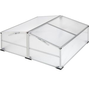 Aluminium Kweekbak met Afsluitbaar Dak - 102 X 102 X 41 / 31 cm