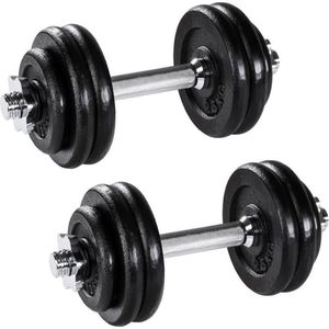 tectake - Dumbbell verchroomd 2 x 10 kg - 402368