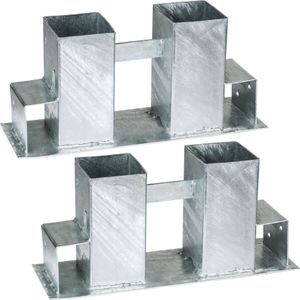 TecTake - houtstapelhouder - set van 2 - houtstapelrek - 402370