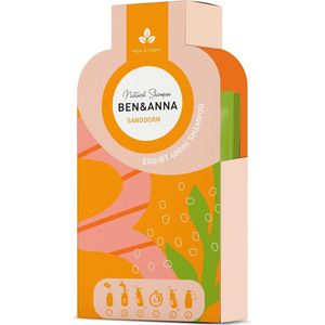 BEN&ANNA Natural Shampoo Sanddorn shampoovlokken tegen Haaruitval 2x20 gr