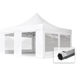 5x5 M Easy Up Partytent Vouwpaviljoen PVC Brandvertragend met Zijwanden (4 Panorama